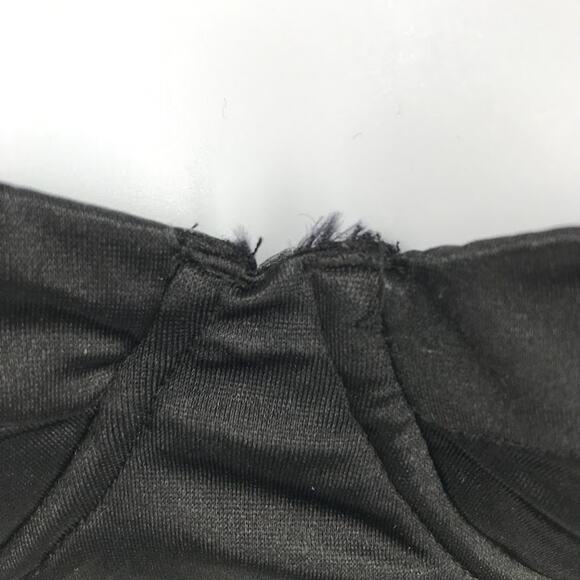 OW Intimates Sadie Bodysuit M Black Caviar Underwire Thong Ruffle Satin NWD NWT - Picture 10 of 12